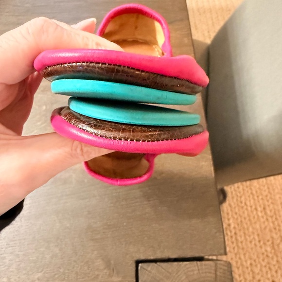 Women’s Pink Leather Ballet Flats - Picture 4 of 5